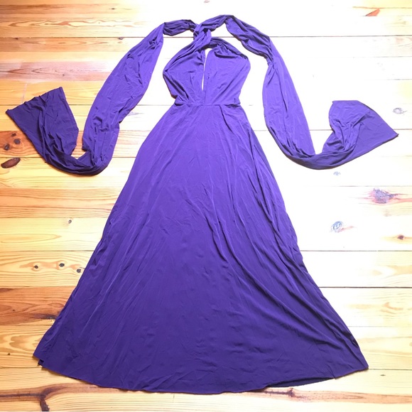 Bundle of Three Maxi Transformer Convertible Wrap Dresses Black Purple Red NWT S - Picture 11 of 15